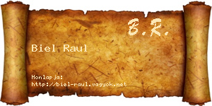 Biel Raul névjegykártya